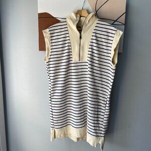 Entro boutique striped quarter zip dress